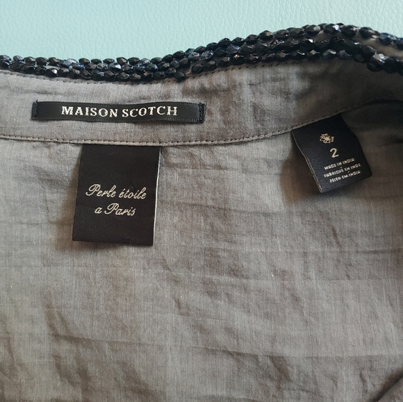 Maison Scotch Fancy Shirt Beaded Collar - Picture 8 of 11